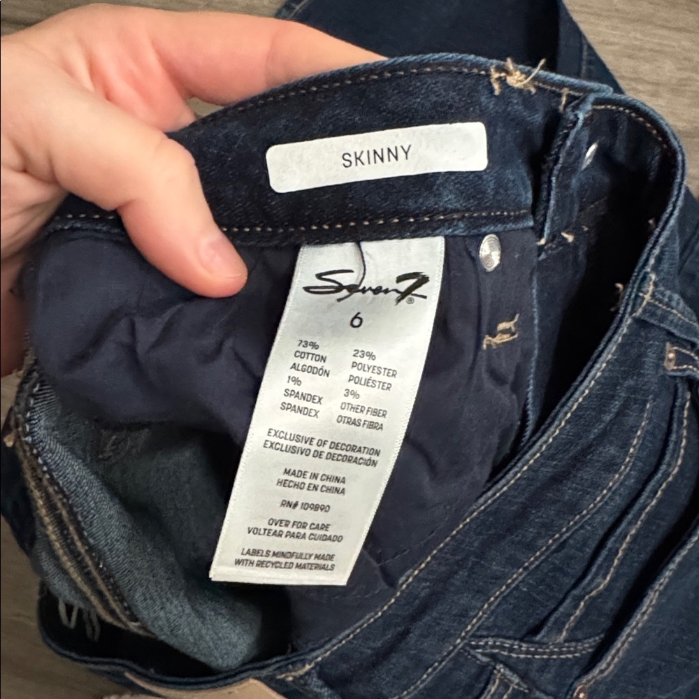 Seven7 Dark Wash Skinny Jeans - Picture 6 of 6